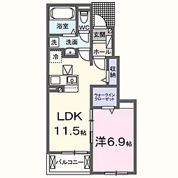 メゾン・ド・エクセレンスVIIA 1LDKの間取図画像