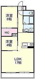 ヴィラ・ローラン 2LDKの間取図画像