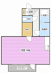 bluerose ワンルームの間取図画像