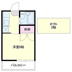 プラザドゥパルコ 1Kの間取図画像