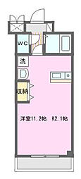 ビリーヴヒルズ 1Kの間取図画像