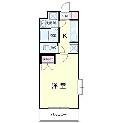 アイレット1 1Kの間取図画像