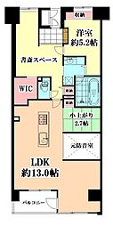 コープ野村八木山公園壱番館 1LDKの間取図画像