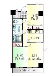 プレジデントパレス鰐山 2LDKの間取図画像