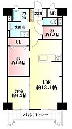 ネオハイツ長町 2SLDKの間取図画像