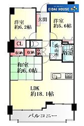 長町街苑パークマンション一番街 3LDKの間取図画像
