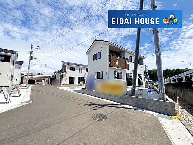 前面道路を含む現地外観写真