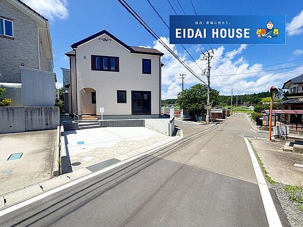 前面道路を含む現地外観写真