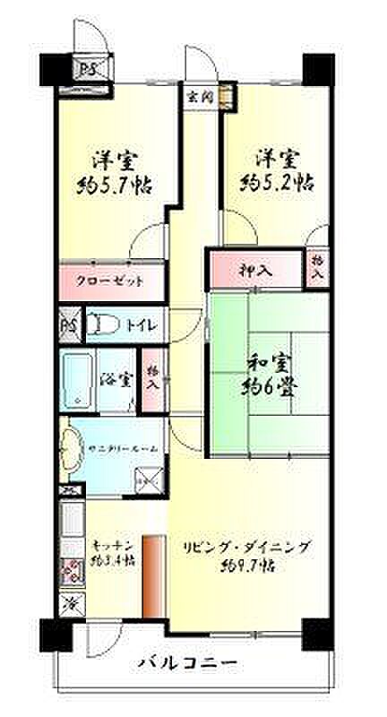 3LDK 間取り