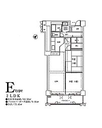 コーシャハイツ弁天 2LDKの間取図画像
