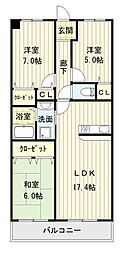 南海グリーンコート泉佐野松原 3LDKの間取図画像