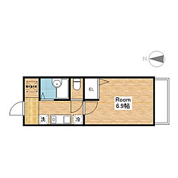 KOUYO BLD 八幡中山 2階1Kの間取り