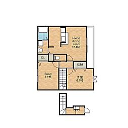 ヒコ・シンクラ 2LDKの間取図画像
