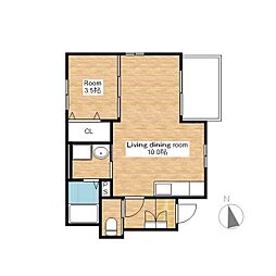 ライズ 1LDKの間取図画像