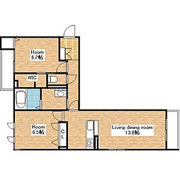 リラフォート 2LDKの間取図画像