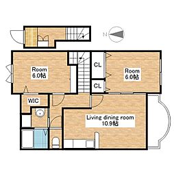 フォレストパーク壱番館 2LDKの間取図画像