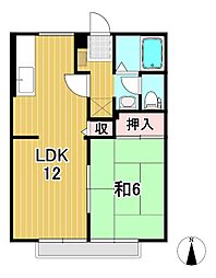 サンフローラ 1LDKの間取図画像