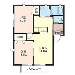 間取図画像 2LDK