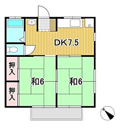間取図画像 2DK