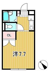 Y・Kハウス 1Kの間取図画像