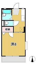 ラフォーレなぎさ 1Kの間取図画像