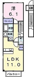 エクセルステージ12 1LDKの間取図画像