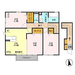 ブリックピエール 3LDKの間取図画像