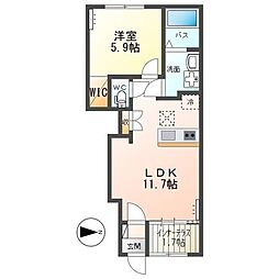 クリアライズ(Clearise) 1LDKの間取図画像