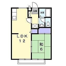 アコール・スワB 1LDKの間取図画像