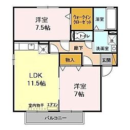 アトリオB 2LDKの間取図画像
