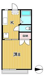 ハイツニューライフ 1Kの間取図画像