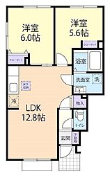 la vita comoda(ラ ヴィータ コモダ) 2LDKの間取図画像