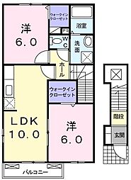 メゾンナナ 2LDKの間取図画像