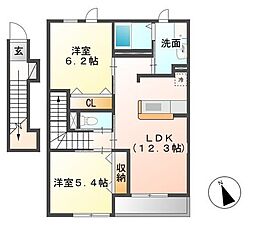 コンフォレート・レジデンス 2LDKの間取図画像