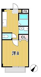 サニーコート 1Kの間取図画像