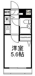 ジョイフル与野 1Kの間取図画像