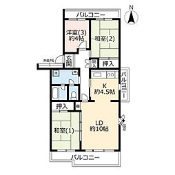 パークシティ鴻巣駅前プラザ2号棟 3LDKの間取図画像