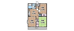 パークハイツ・K-B 3DKの間取図画像
