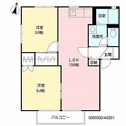 間取図画像 2LDK