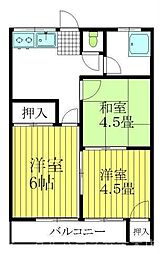 メゾンハイツ 3DKの間取図画像