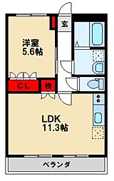 メゾンドコンフォースI 2階