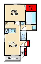 間取図画像 1LDK