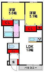 間取図画像 2LDK