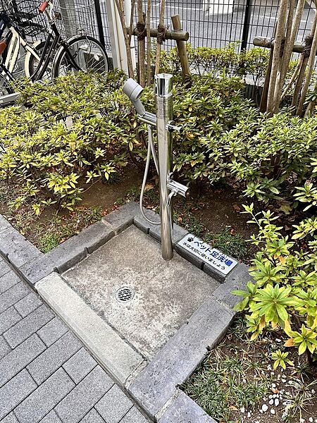 ペット足洗い場。