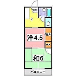 グリーンパーク 2Kの間取図画像