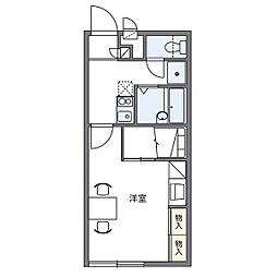 山陽電鉄本線 山陽魚住駅 徒歩12分の賃貸アパート 1階1Kの間取り
