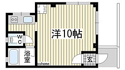 NEW六甲マンション 1Kの間取図画像
