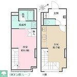 Fika大井町 2階1DKの間取り