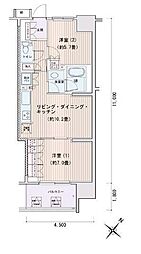 エスティメゾン豊洲レジデンスＣ 10階2LDKの間取り