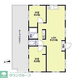 モデラート 3階2LDKの間取り